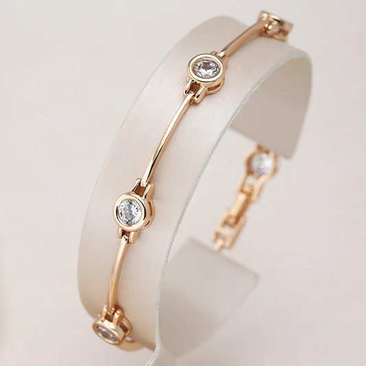 Gold Crystal Link Bracelet